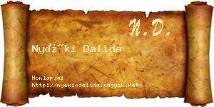Nyéki Dalida névjegykártya
