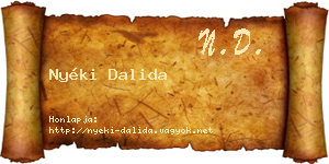 Nyéki Dalida névjegykártya